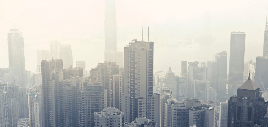 Hong Kong, smog - zdjęcie
